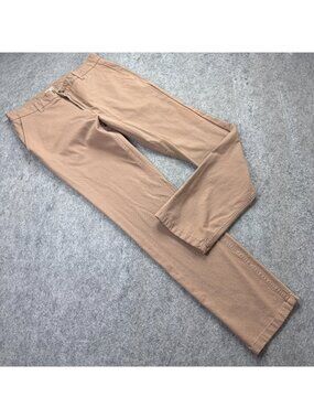Mugsy Belmonts Pants Men 34 x 32 Beige Tapered K4PNBG Stretch Cotton Rayon